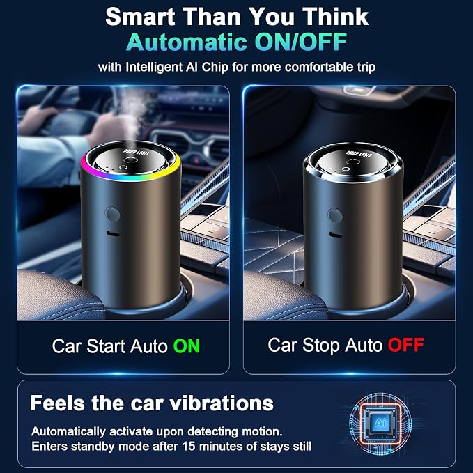 Smart Car Air Freshener Diffuser, Car Diffuser Air Fresheners Long Lasting - Image 5