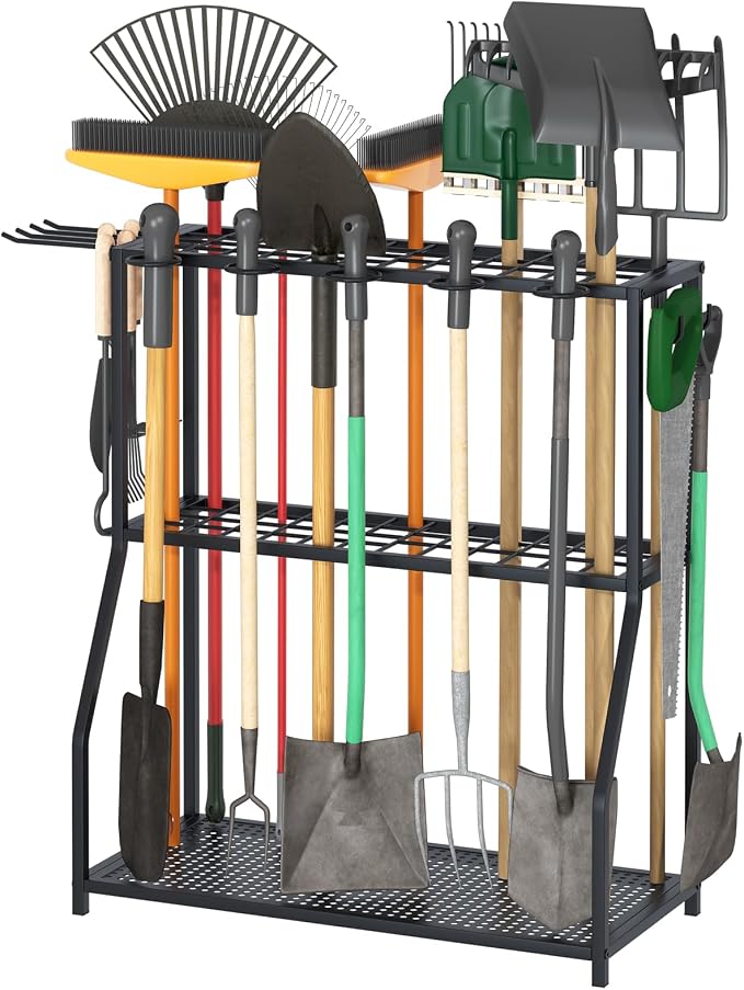 Organizer Yard Tool Storage Rack, Garden Organizer, Steel Yard Tool Racks To by EternalHome