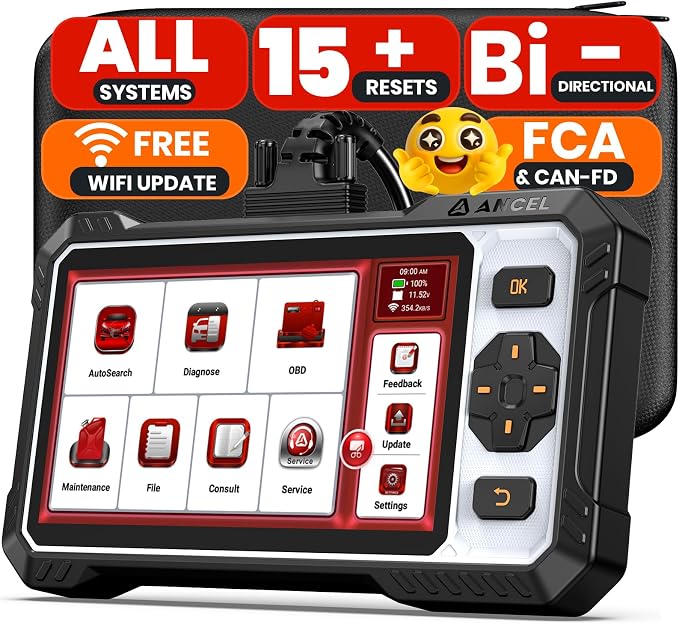 ANCEL OBD2 Scanner FX6100 Bidirectional Scan Tool, All Systems Car Scanner by ANCEL