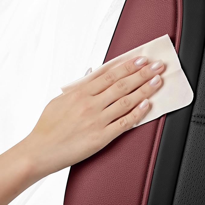 Road Comforts Leather Seat Covers, Breathable Car Seat Covers Full Set - Image 4