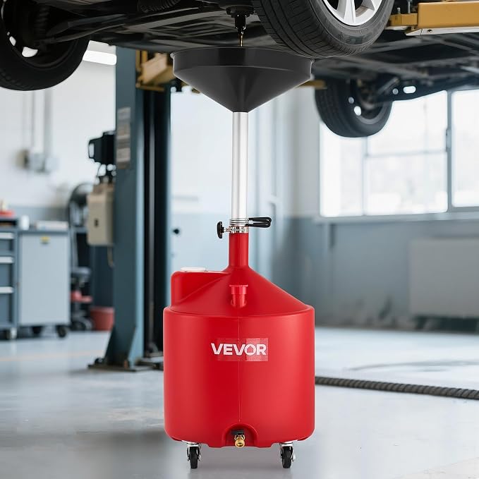 VEVOR 18 Gallon Waste Oil Drain Tank, Industrial Fluid Drain Tank - Image 8
