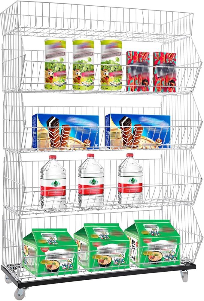 Retail Display Rack 5-Tier Market Merchandise Display Shelf Fruit Storage Shelf by Unknown