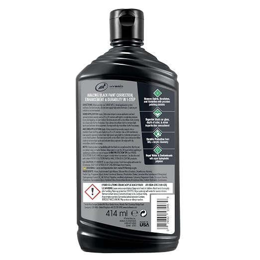 Turtle Wax 53448 Hybrid Solutions Ceramic Acrylic Black Polish and Wax - Image 2