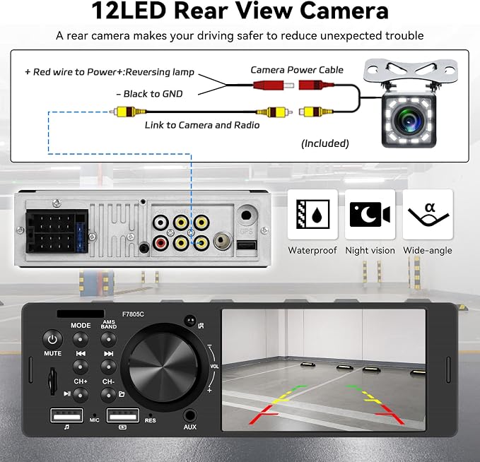 Single Din Touch Screen Car Radio - Image 5