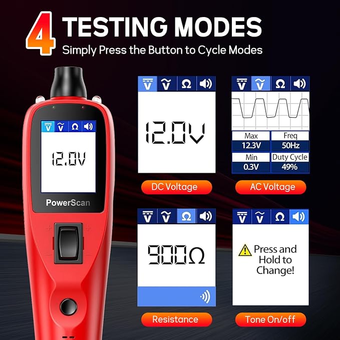 Autel PowerScan PS100 Automotive Circuit Tester, Power Circuit Probe Scan Tool - Image 3