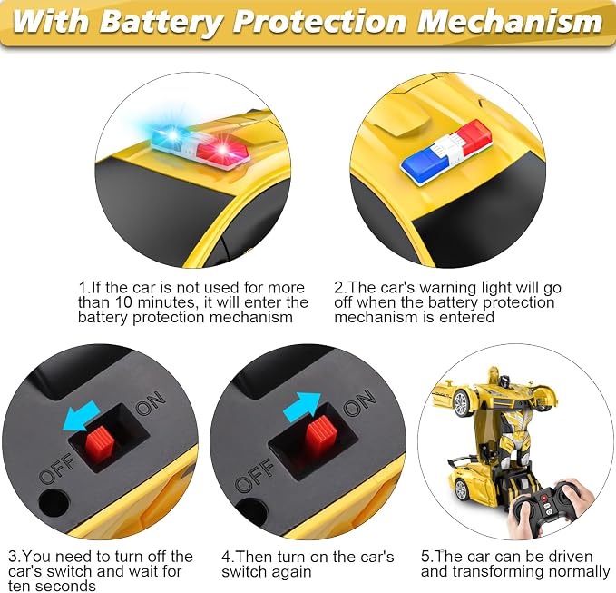 Remote Control Car for Boys 4-7, 2.4GHz RC Car 1:18 Scale, One-Button - Image 7