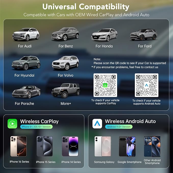 Wireless CarPlay Adapter for iPhone, 2025 Carplay Wireless Adapter for Apple & - Image 4