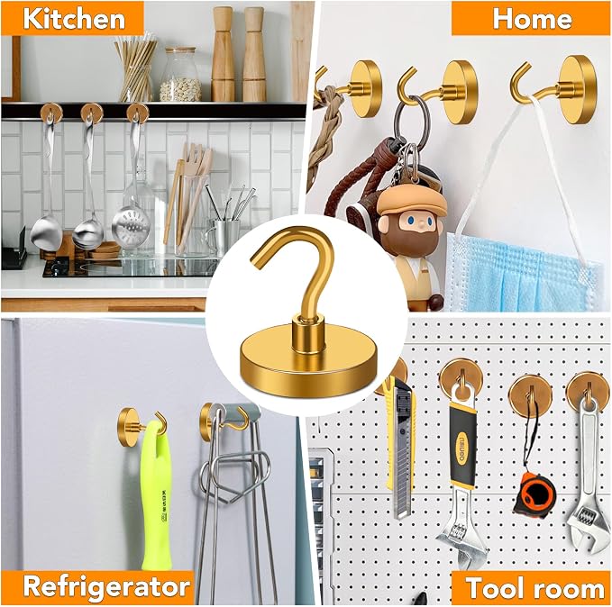 MIKEDE Magnetic Hooks, 150LB Heavy Duty Magnets - Image 7