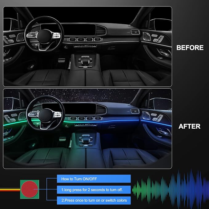 Acrylic Interior Car LED Strip Light - Image 3