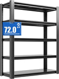 72" H Metal Storage Shelving, 2500LBS Heavy Duty Shelves Unit, Adjustable 5 by BIZOEIRON