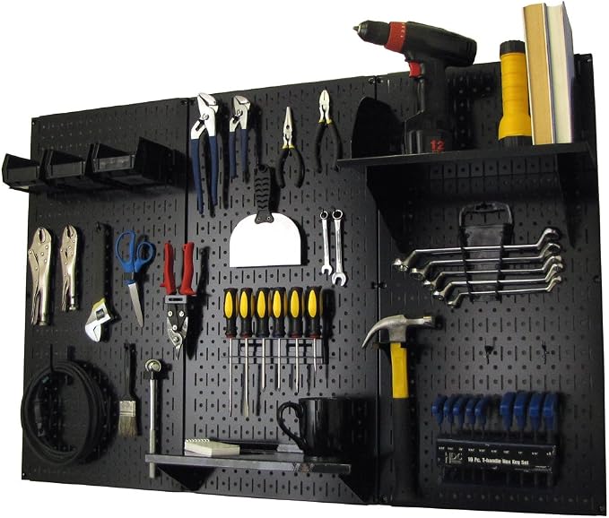 Wall Control Pegboard Metal Organizer, 4 ft. Black, Storage Rack - Image 2