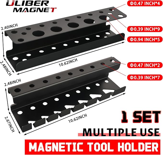 ULIBERMAGNET Magnetic Screwdriver Holder, Magnetic Wrench Holder, Heavy Duty - Image 2
