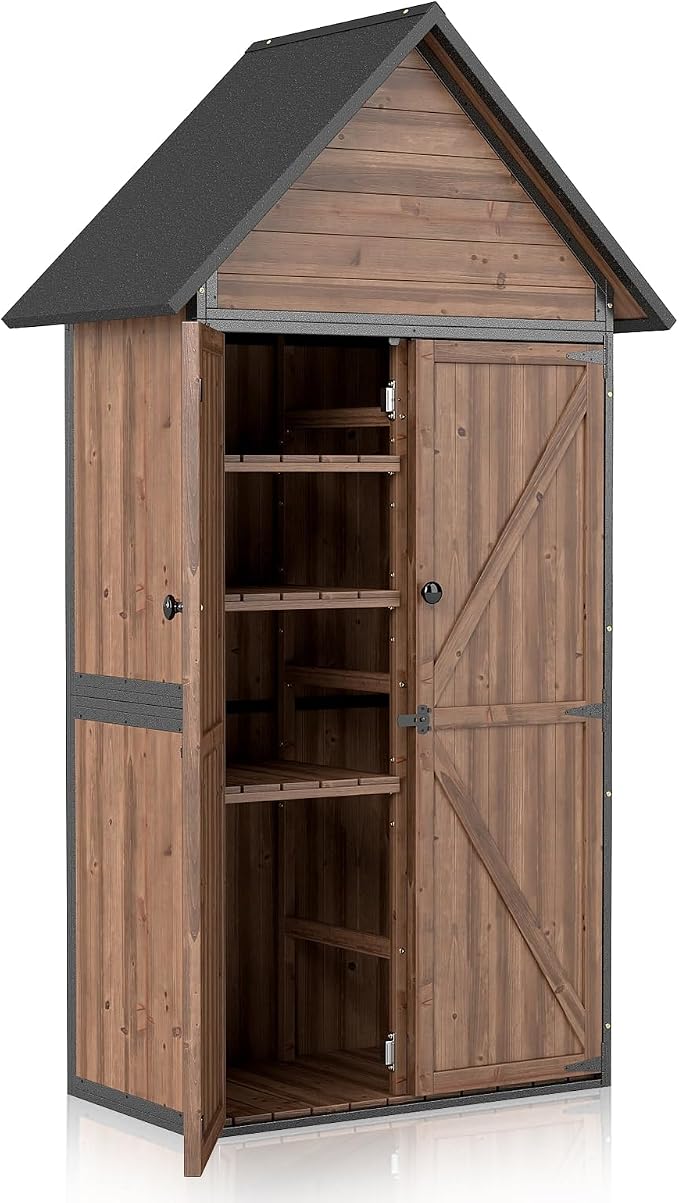 Outdoor Storage Shed with Waterproof Roof by Suumerpety