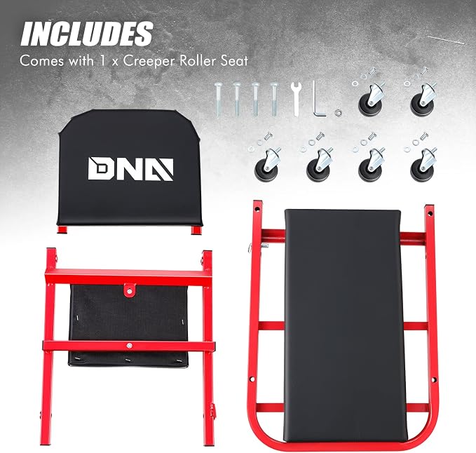 ‎DNA MOTORING TOOLS-00186 40 Inches 2 IN 1 Rolling Folding Car Creeper/Seat - Image 2