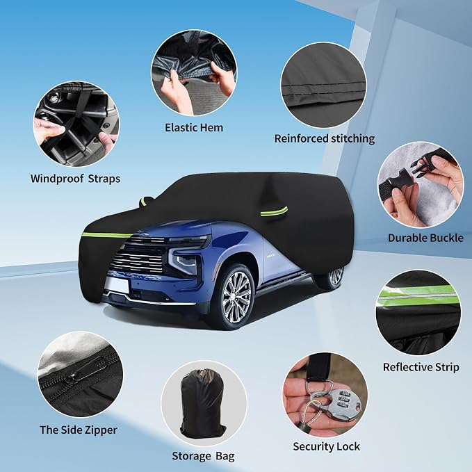 Waterproof Car Covers for 2007-2023 Chevrolet Tahoe/Cadillac Escalade/GMC Yukon - Image 2