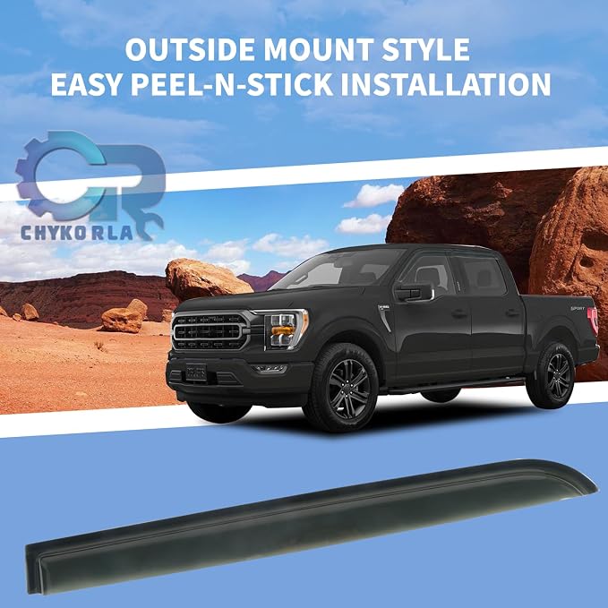 Outside Mount Window Visors Rain Guards Fit - Image 8