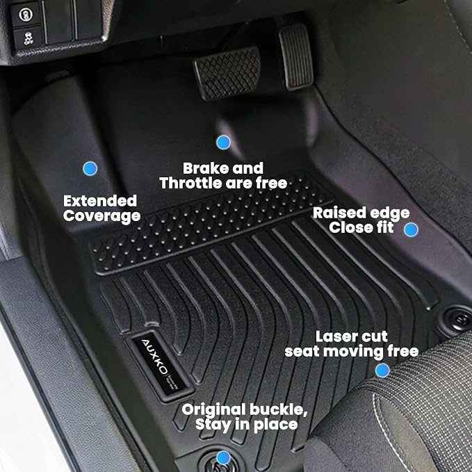 AUXKO All Weather Floor Mats for Honda Civic 2022-2025 2026 Sedan Hatchback Si - Image 5