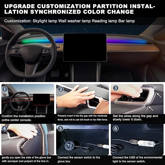 Dream+Color Acrylic Interior Car LED Strip Light - Image 7