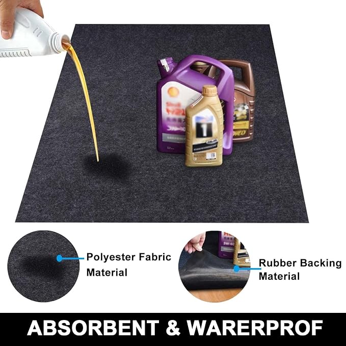 AiBOB Oil Spill Mat, 36 X 48 inches, Garage Floor Mat Under Car, Waterproof - Image 2