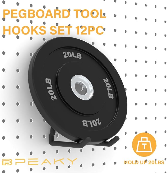 Heavy Duty Pegboard Hooks 12PC - Image 3