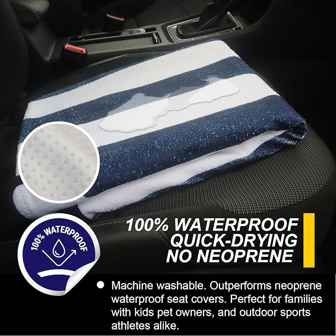 Back Seat Cover for Car Trucks Van SUV, Waterproof Rear Bench Towel Seat Covers - Image 3