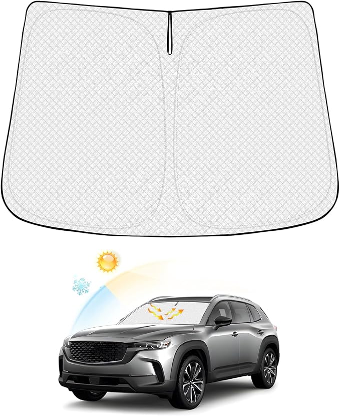 Windshield Sun Shade for Mazda CX-50 2023-2025 2026 CX50 Accessories Thicken by Canvcle