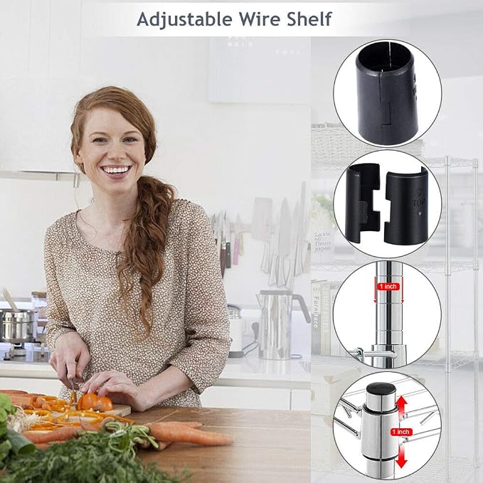 BestOffice Shelving Unit NSF Metal Large Storage Shelves Heavy Duty Height - Image 5
