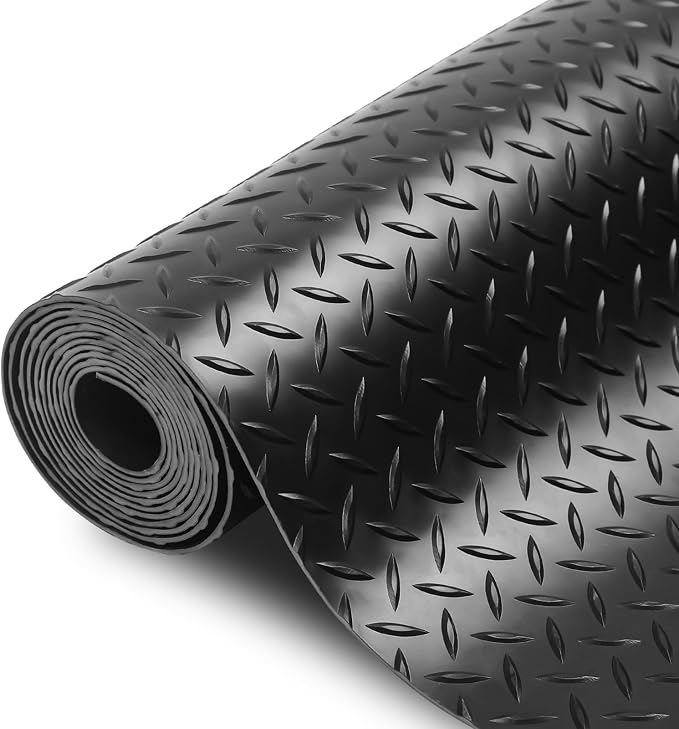 SEAL 5 x 10 Ft Premium Garage Floor Mat, Solid 2.8mm Thickened Black Commercial by SEAL