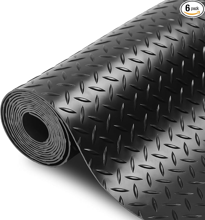 SEAL 6 x 10 Ft Premium Garage Floor Mat, Solid 2.8mm Thickened Black Commercial by SEAL