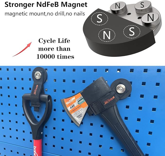 MUTUACTOR 2packs Magnetic Hooks Heavy Duty, Strong Magnet Garage Hook Large - Image 4