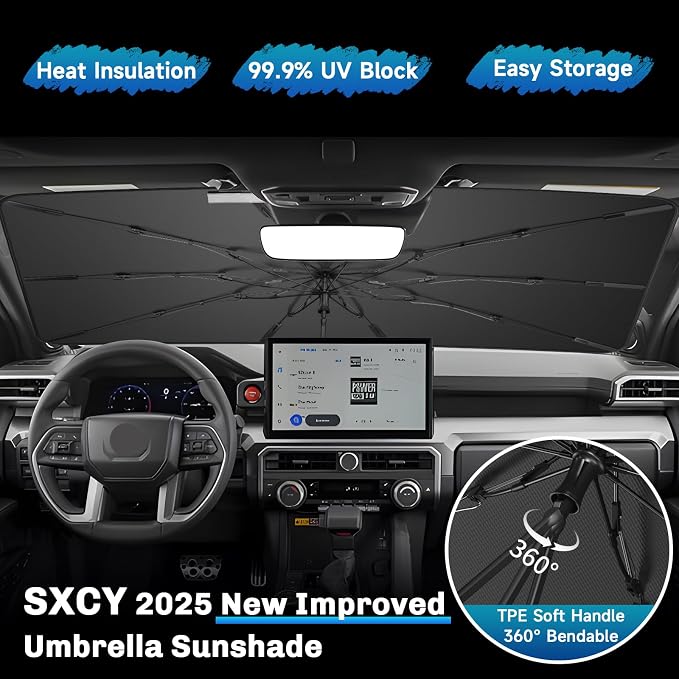 SXCY for 2025 Toyota 4Runner Windshield Umbrella Sunshade for 2025 Toyota - Image 3