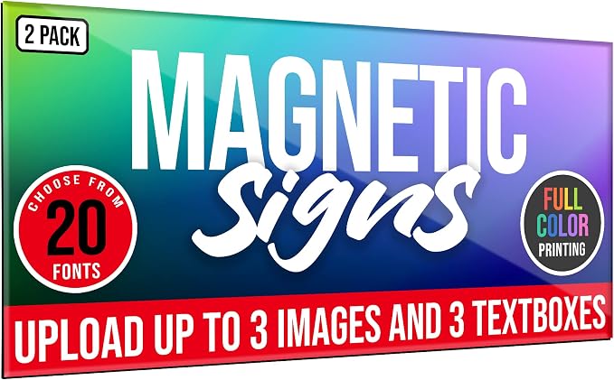 2 Pack, Personalized Magnetic Signs - Image 4
