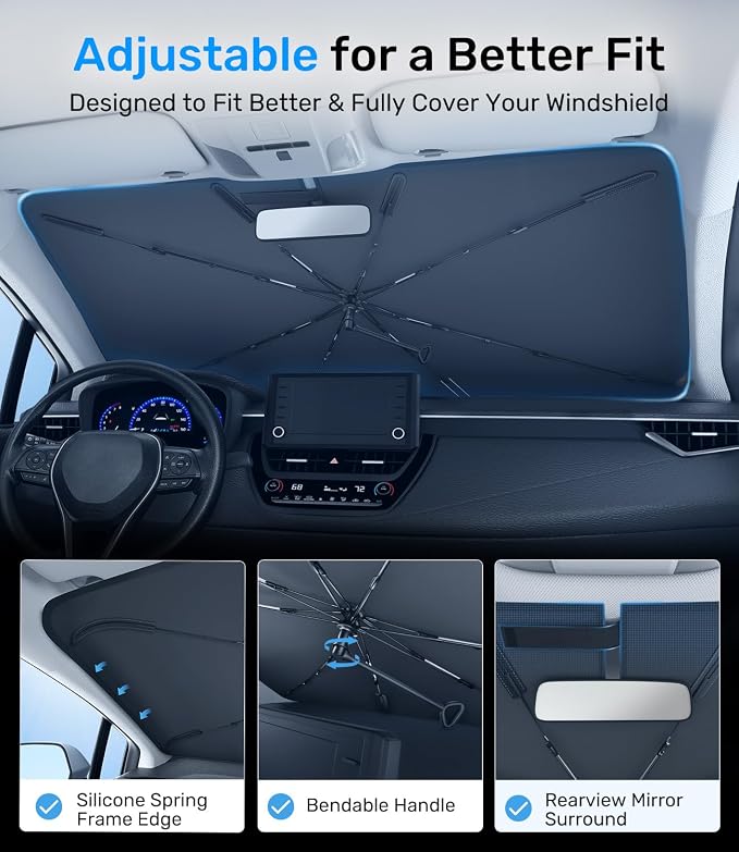 Zanch 2025 Upgraded Car Windshield Sun Shade - Image 5