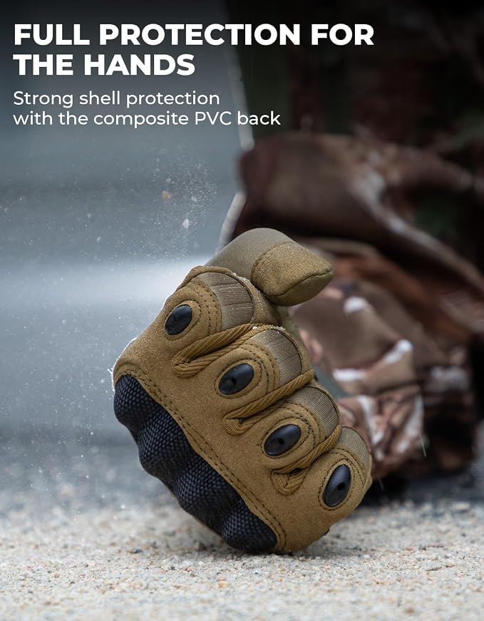 KEMIMOTO Tactical Gloves for Men, Touchscreen Motorcycle Gloves - Image 2