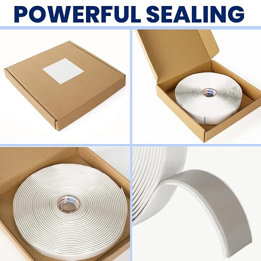 ADHES Premium Butyl Sealant Tape 3/4" x 30 'x 1/8", 2 Rolls Gray Butyl Rubber - Image 7