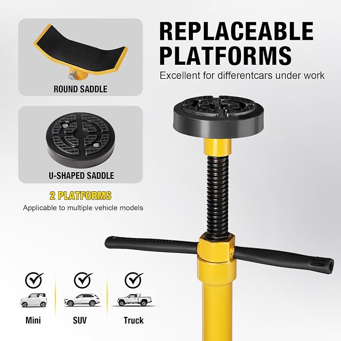 YELLOW JACKET Underhoist Support Stand 3/4 Ton Capacity Lifting from 52.8" to - Image 5