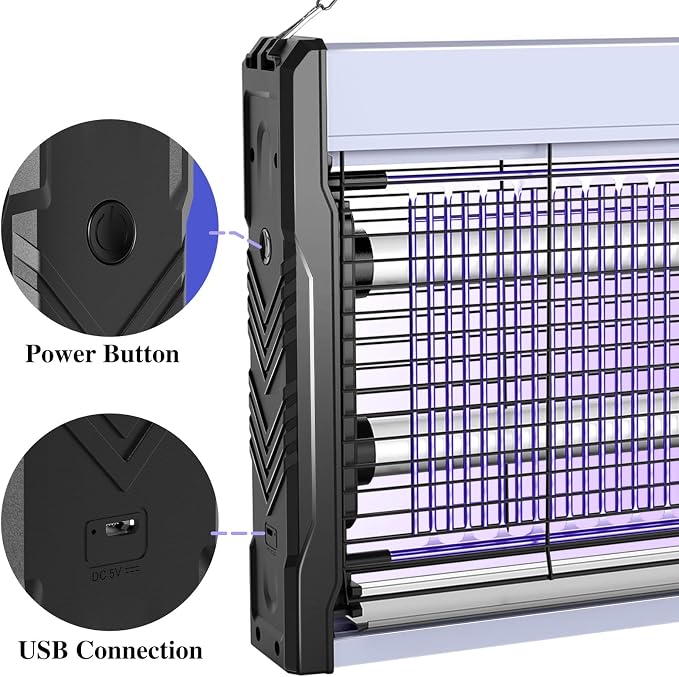 PALONE Electric Bug Zapper 3200V Mosquito Zapper Killer Indoor Insect Killer - Image 4