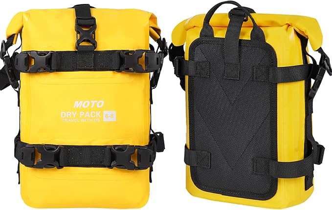 Motorcycle Tail Bag Front Bumper Bag, 8L Roll-top Waterproof Motor Saddle - Image 7