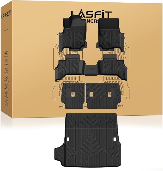 LASFIT Floor Mats for Toyota 4Runner 2025 2026 5 Seats wtih Trunk mat&backrest by LASFIT