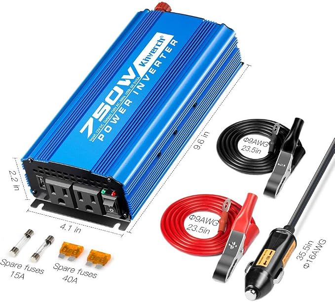 750 Watt Power Inverters DC 12V to 110V AC Converter - Image 2