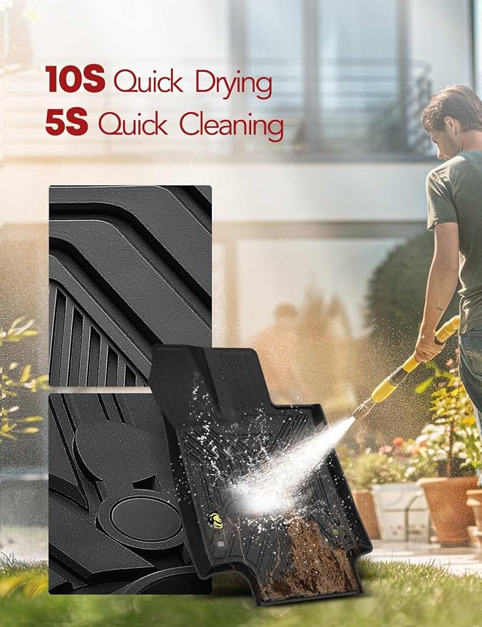 YHTAUTO Floor Mats Fit 2019-2025 Toyota RAV4, TPE All Weather Car Mats - Image 9