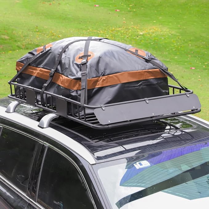 WEIZE Roof Rack Carrier Basket Universal Rooftop 54" x 34" x 6" + Waterproof Bag - Image 6