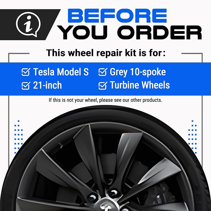 Premium Tesla Wheel Curb Rash Repair Kit - Image 2