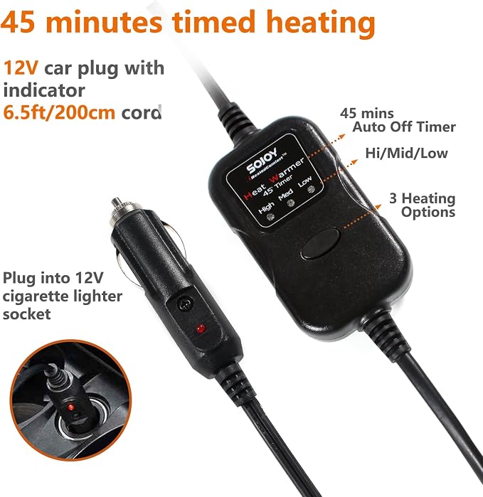 Electric Blanket, 12 Volt Heated Blanket, Car Heated Travel Blanket, - Image 5