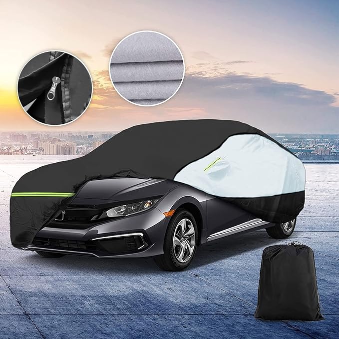 Universal Sedan Car Cover Fit for Toyota Corolla, Honda Civic, Nissan Sentra - Image 9
