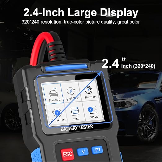 Car Battery Tester 12V 24V, Topdiag BT300 Auto Battery Load Tester, 20-2000 CCA - Image 8