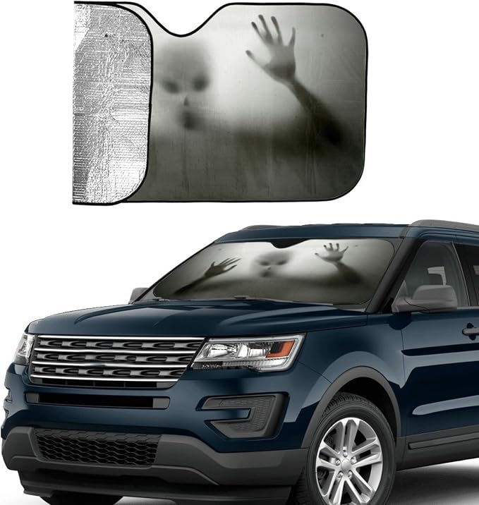 Alien trapped Car Windshield Sunshade Front Window Sun Visor Protector Foldable - Image 4