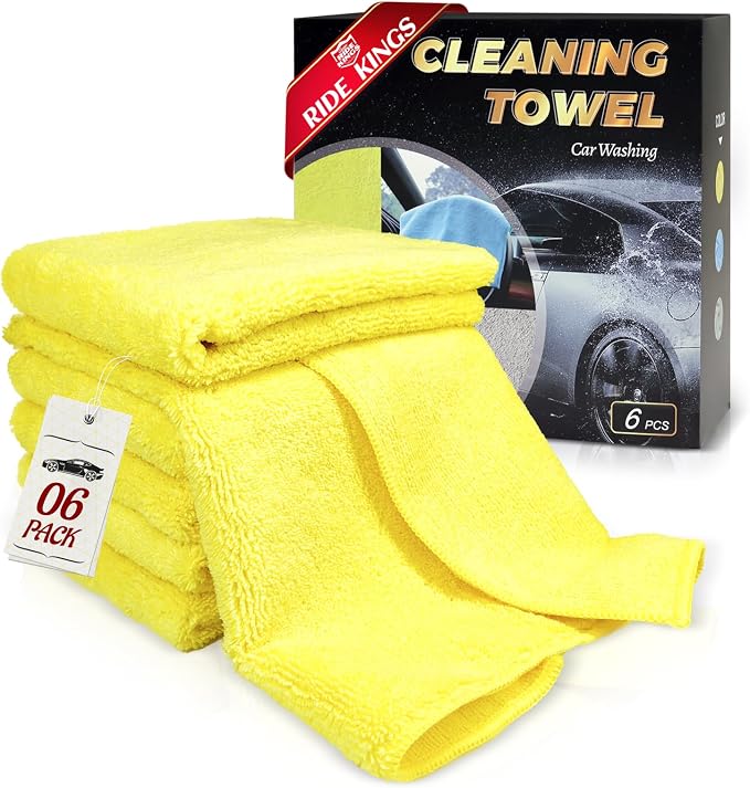 Car Wash Drying Towels, Extra Soft, Reusable and Durable, Interior&Exterior by RIDEKINGS