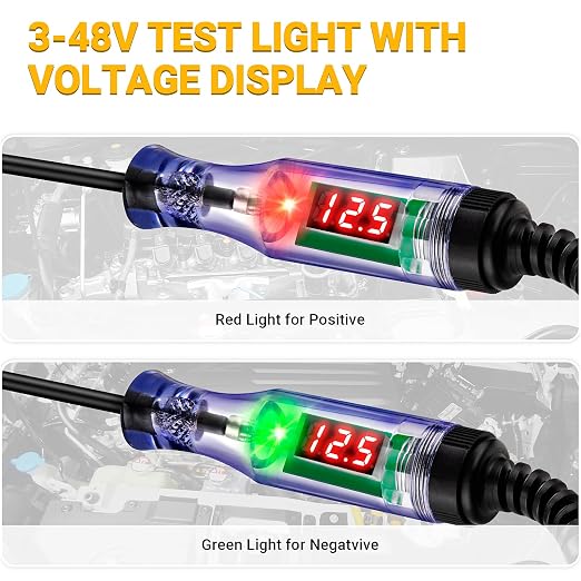 Test Light Automotive 3-48V Digital LED Circuit Tester, Auto Light Tester - Image 3