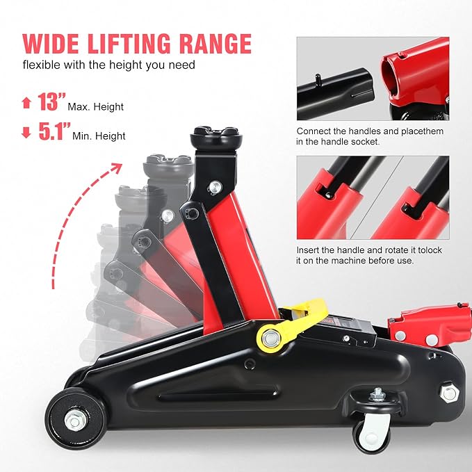 DNA MOTORING TOOLS-00234 Low Profile Hydraulic Trolley Service/Floor Jack - Image 3
